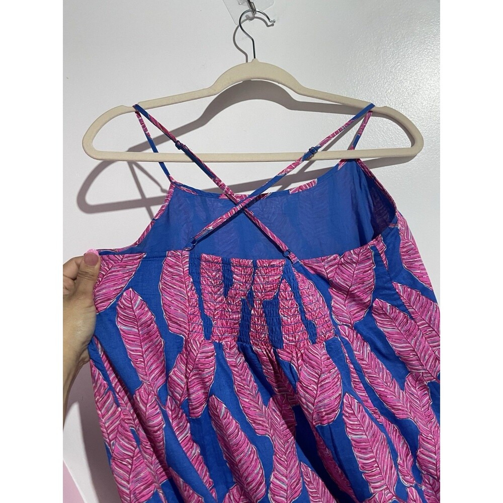 Vineyard Vines Dress 6 Tropical Leaf Maxi Cottagecore Feminine Beachy Resort - Picture 7 of 12